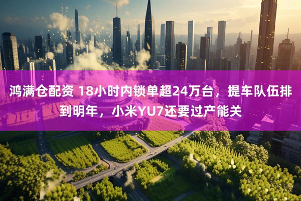 鸿满仓配资 18小时内锁单超24万台，提车队伍排到明年，小米YU7还要过产能关