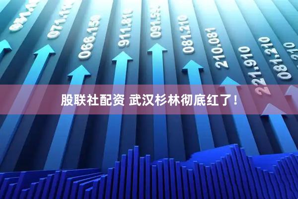 股联社配资 武汉杉林彻底红了！
